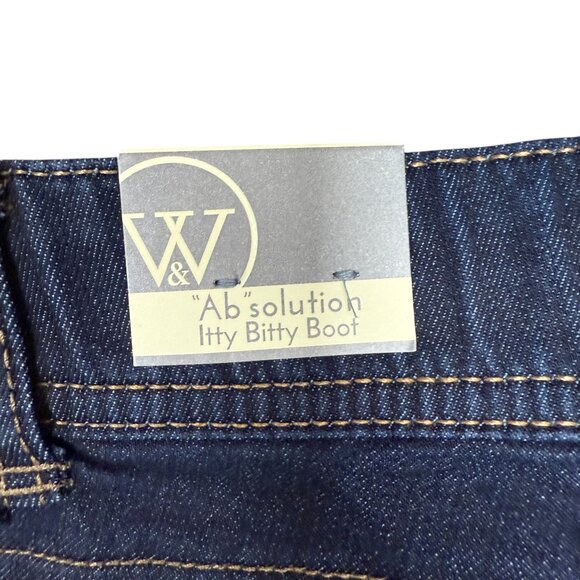 NWT Women's WIT & WISDOM Brittany Mid-Rise‎ Itty Bitty Boot Indigo | Size 24W - Picture 7 of 13